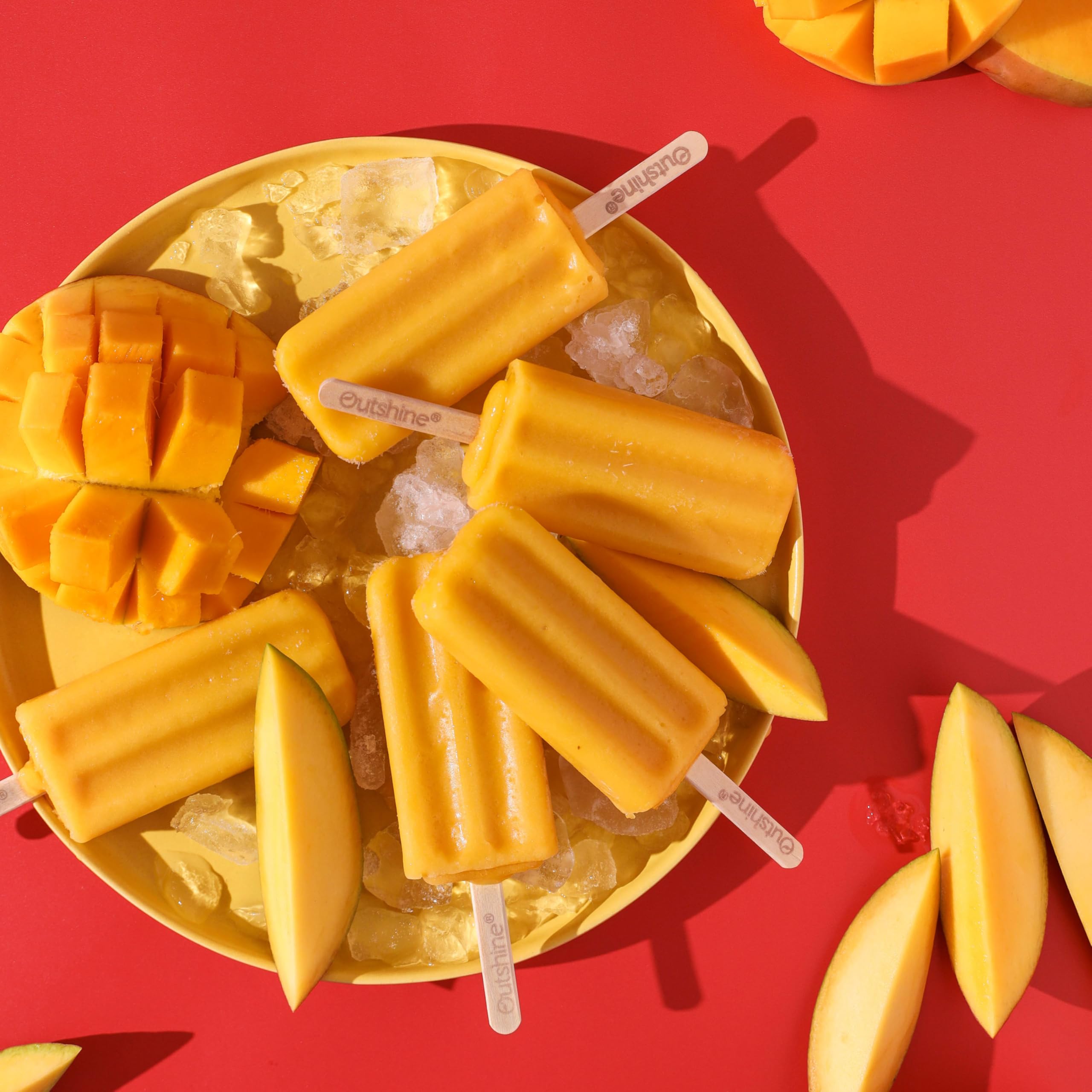 Outshine Mango Frozen Fruit Bars, 6 Count - All Natural, No Artificial Flavors - Perfect for Summer Snacks, Pool Parties & Healthy Desserts