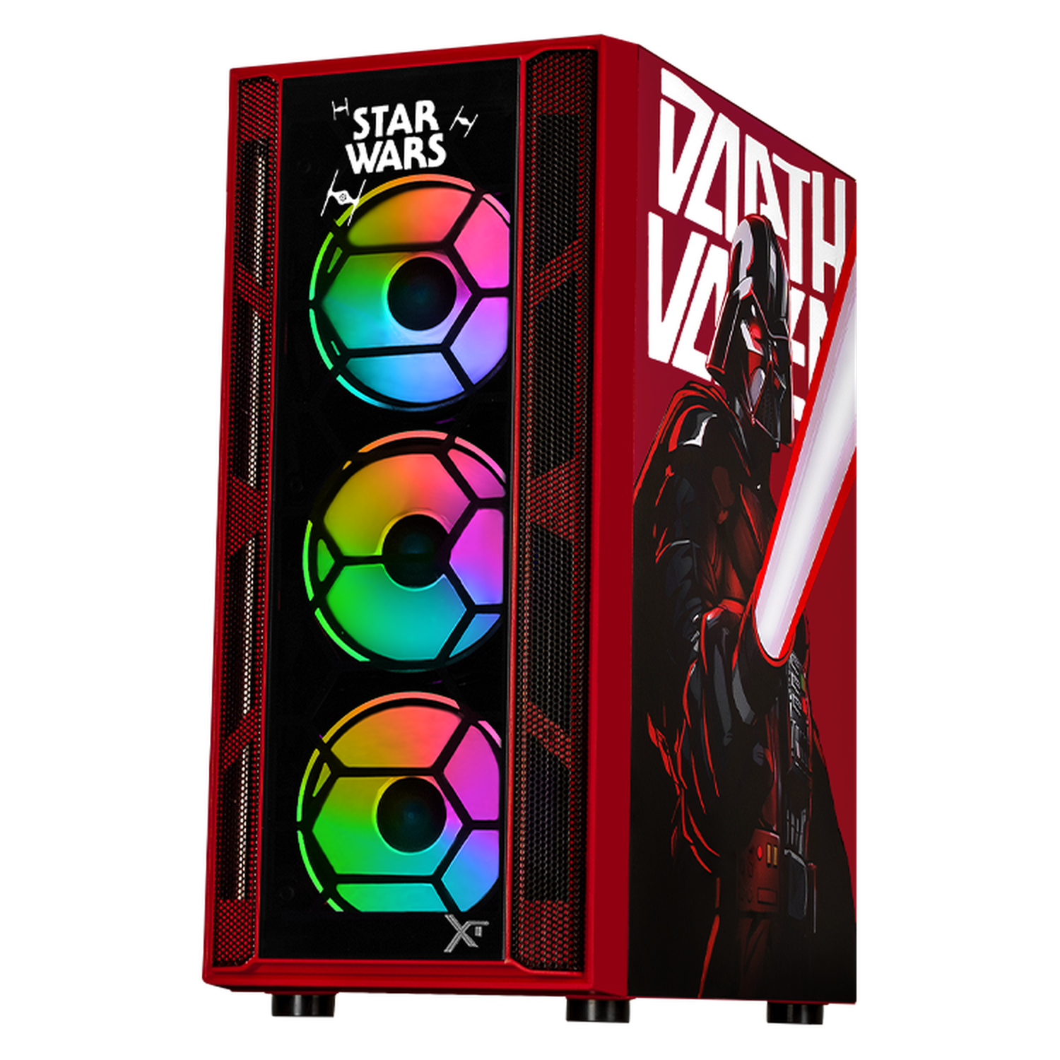 Xtreme PC Gaming Desktop - AMD Radeon RX 7600, Ryzen 7 5700G, 32GB RAM, 1TB SSD, Liquid Cooling, WiFi - DarkVader Gaming Computer for Streaming, Esports & 4K Gaming