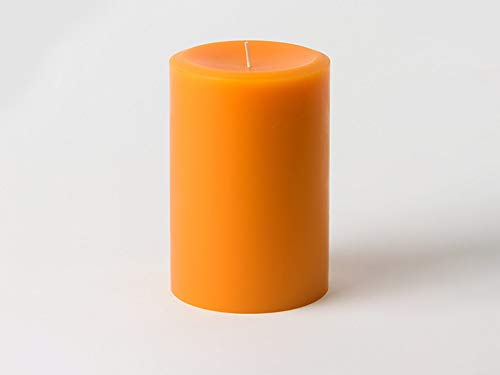 Premium 4x6 Inch Orange Pillar Candles Set of 6 - Unscented Dripless Candles for Wedding Centerpieces, Home Decor, Romantic Dinners & Holiday Tablescapes