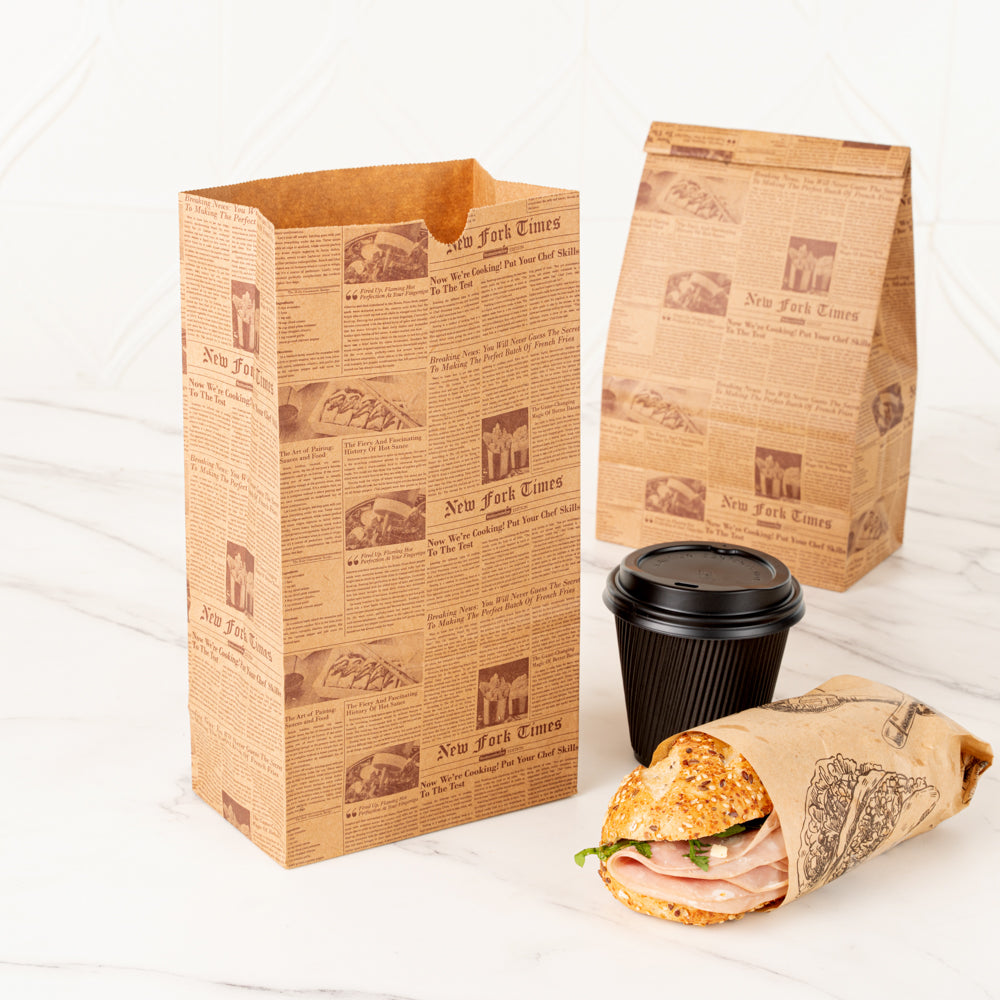 Eco-Friendly Kraft Paper Bags 6lb - 6x3.5x10.75 Inches - 100 Count Bulk Pack - Perfect for Retail Shopping, Gift Wrapping & Party Favors