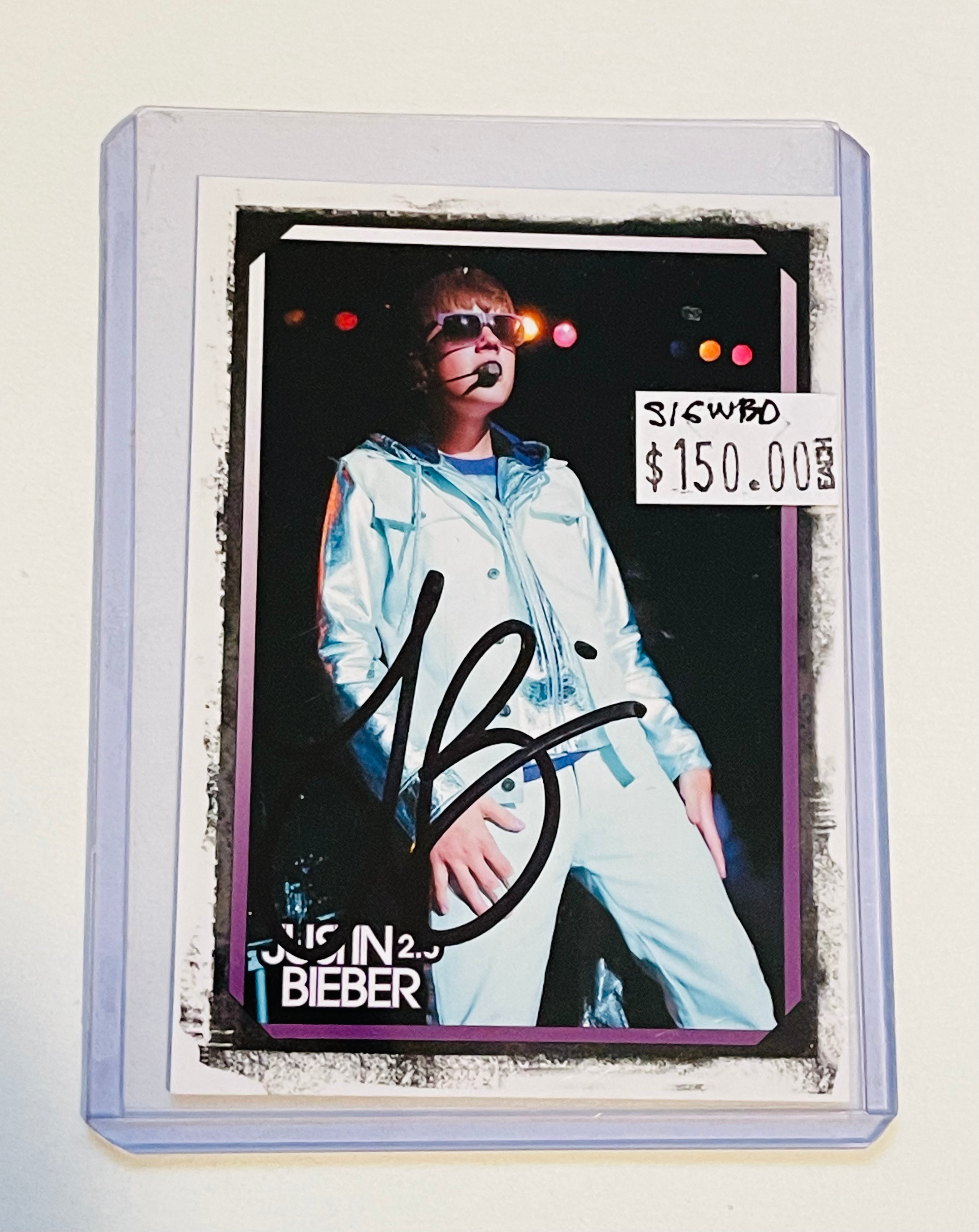 Justin Bieber Autographed Trading Card with COA - Authentic Collectible for Fans, Memorabilia Display & Gift Giving