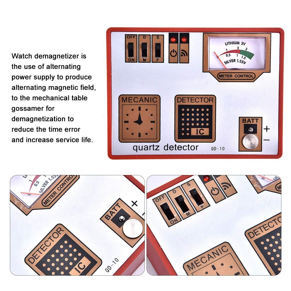 Quartz Watch Tester Machine - Multifunction Demagnetizer, Battery Tester, Pulse & Timing Tool for Watch Repair, DIY Enthusiasts, and Professional Horologists