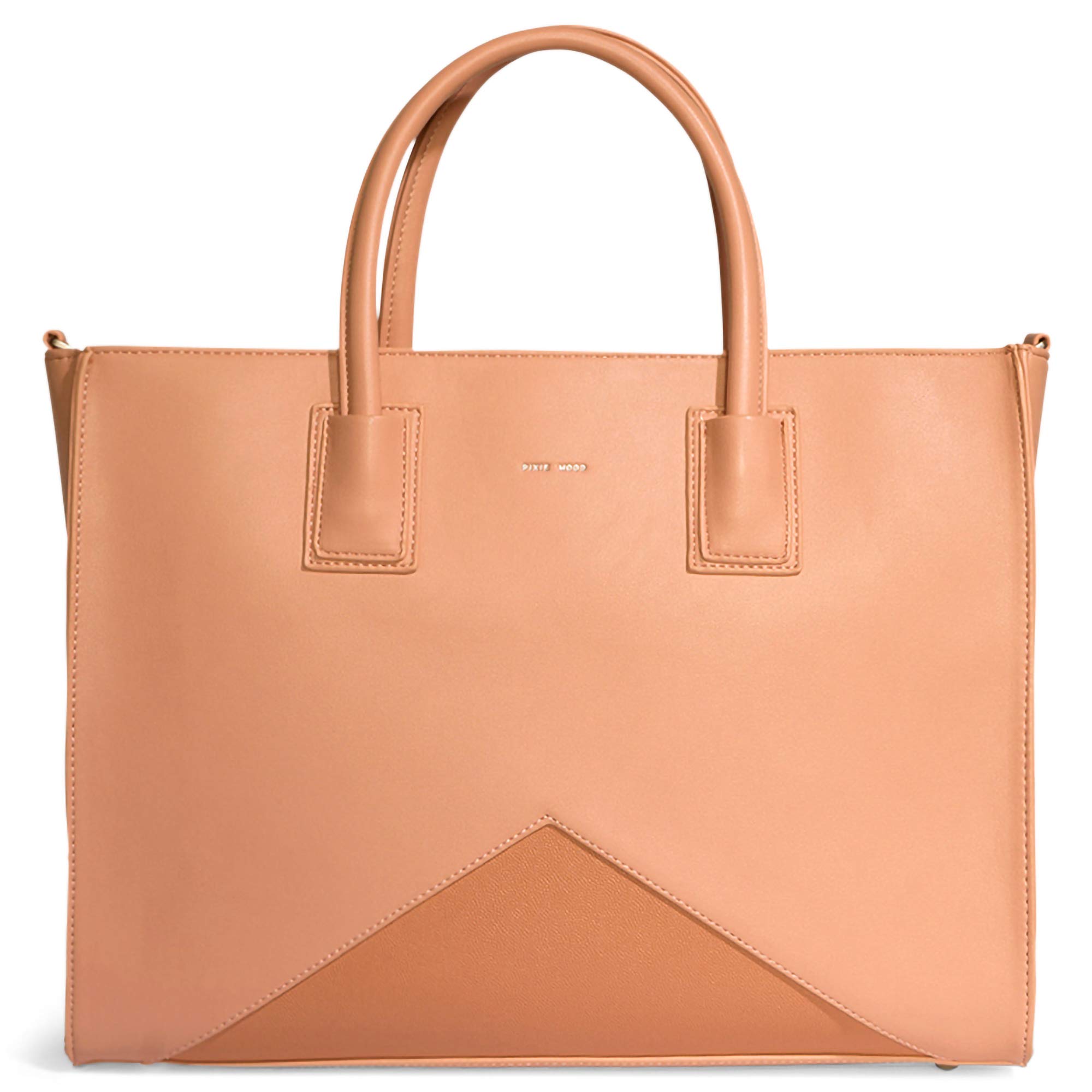 Pixie Mood Greta 15.75 x 11.75 Inch Vegan Leather Convertible Crossbody Tote Bag for Women - Stylish Shoulder Bag for Work, Travel & Everyday Use