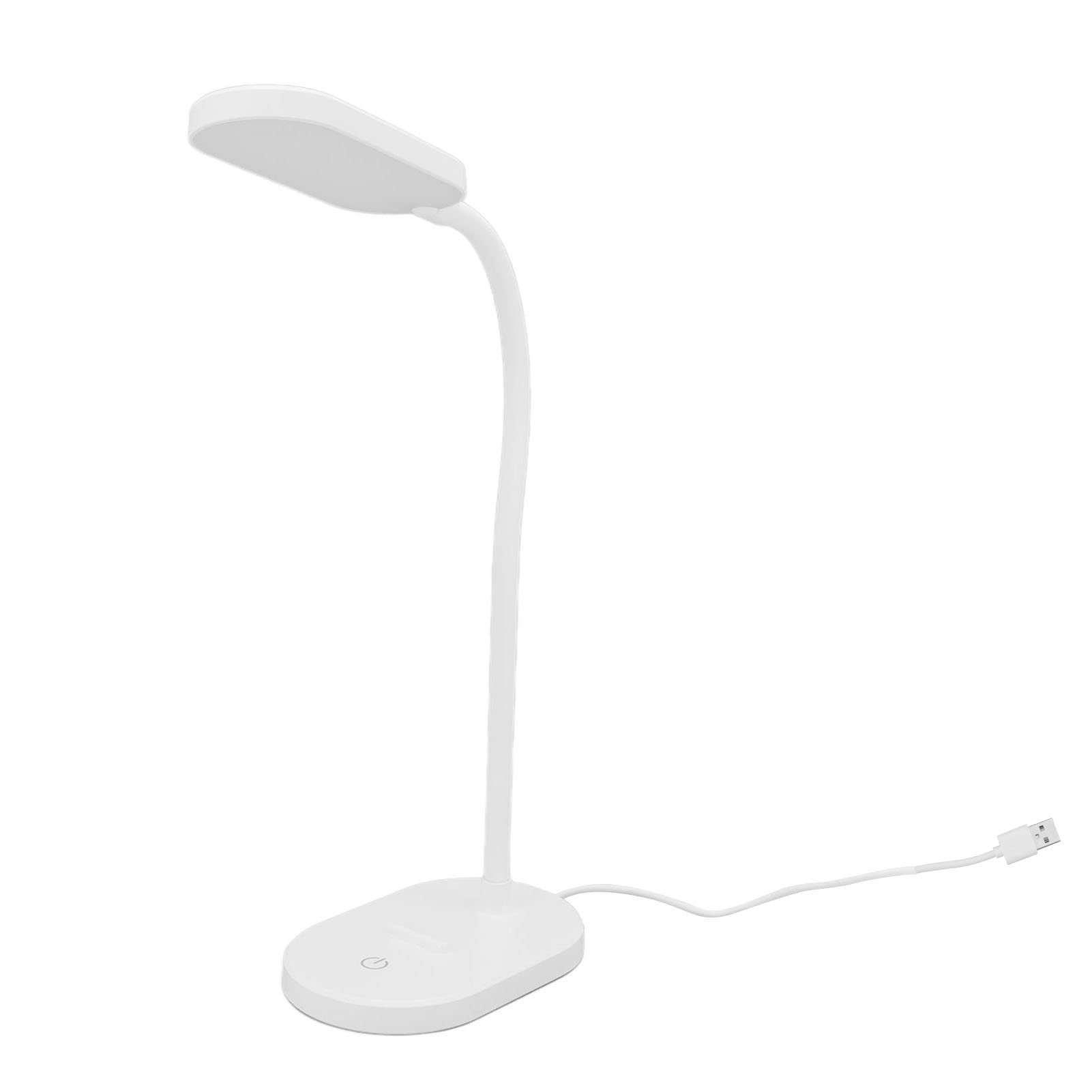 5V 2.8W LED Desk Lamp with 12 Eye-Caring LED Beads - 5000K White Light, Adjustable USB Reading Light for Study, Office & Bedroom | Perfect for Night Reading, Home Office Work & Dorm Room Lighting
