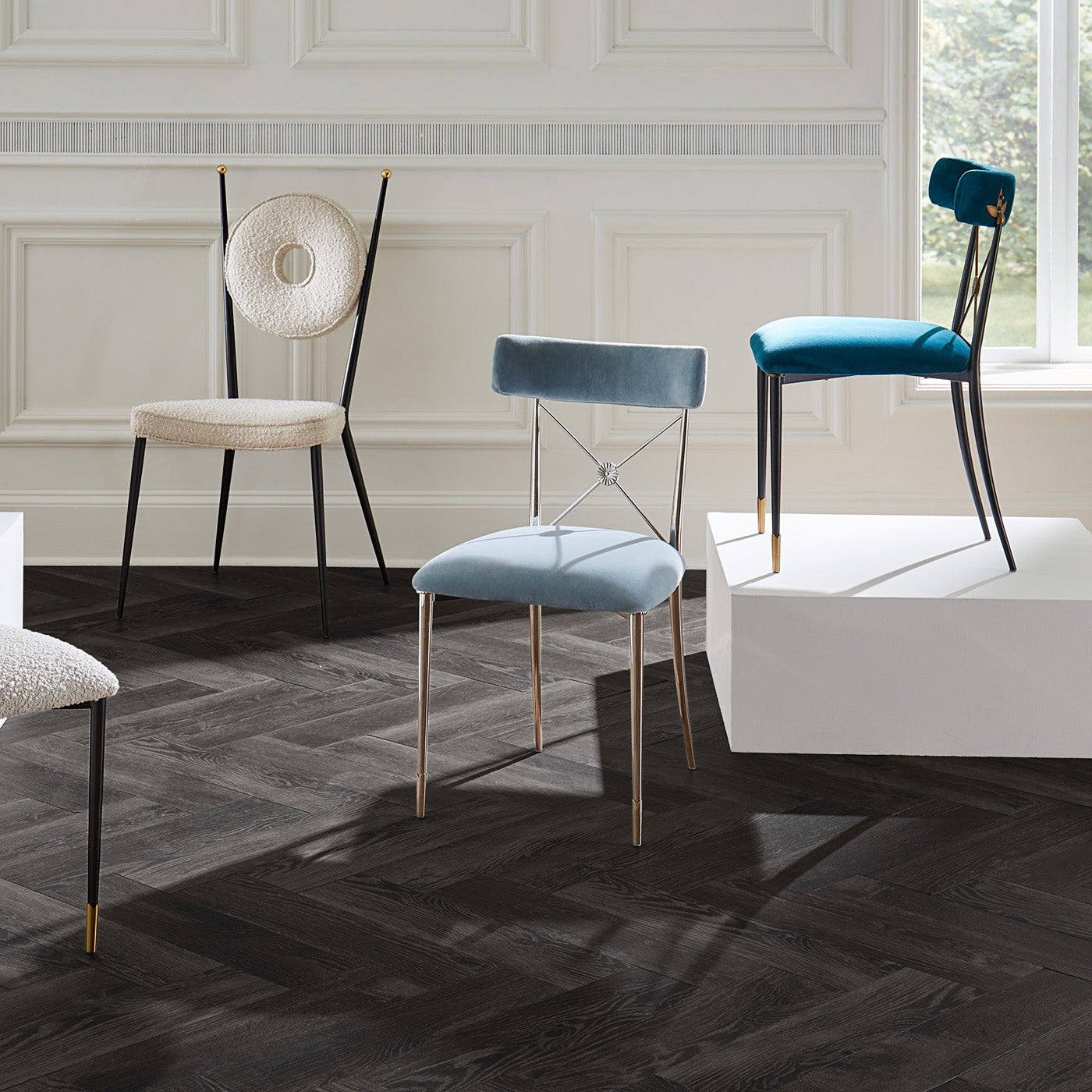 Rondo Dining Chair - Modern Wooden Dining Room Chair with Upholstered Seat - Perfect for Kitchen, Dining Room, and Home Decor