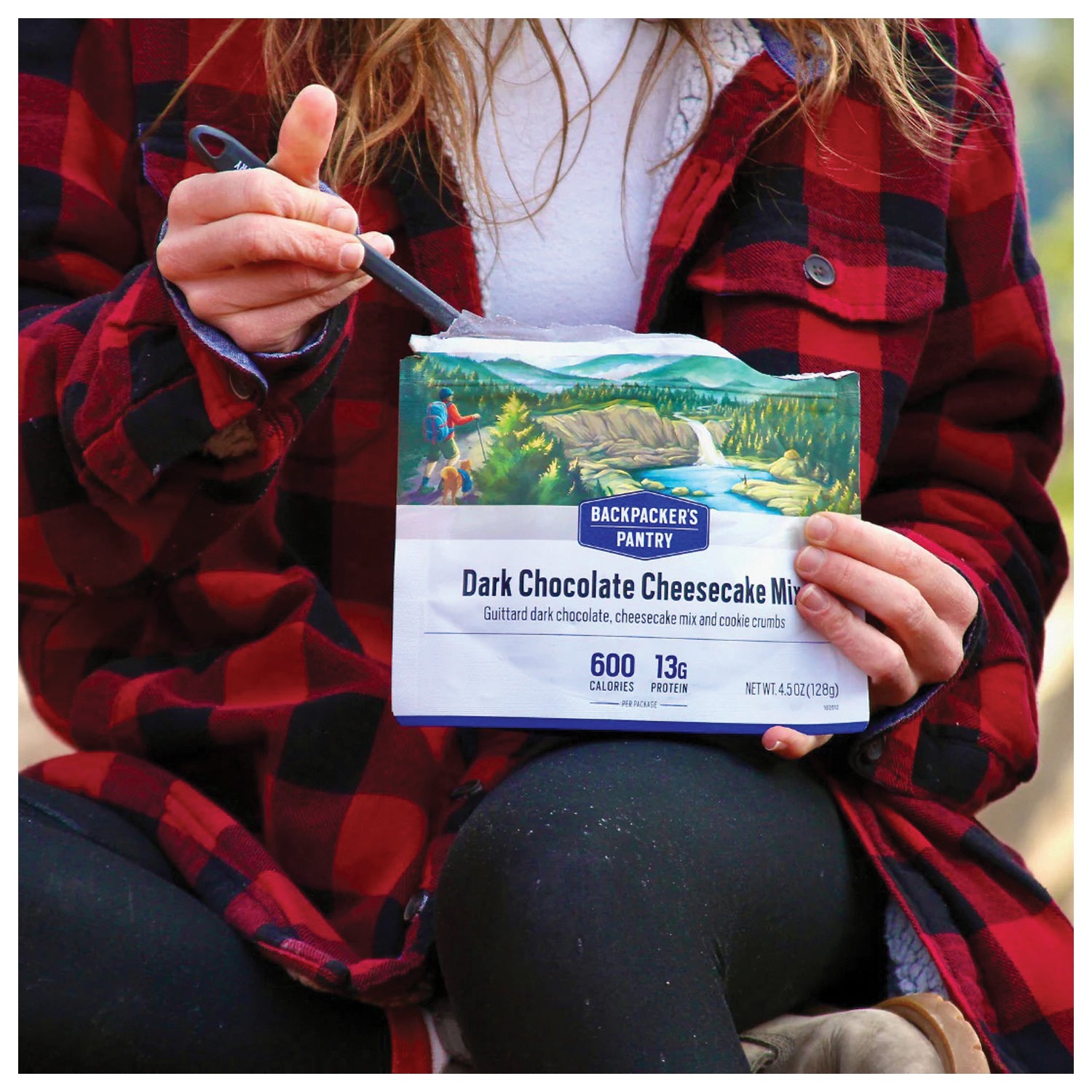 Backpackers Pantry BP Desserts - 2-Person Dark Chocolate Cheesecake | Freeze-Dried Backpacking Meal | Perfect for Camping, Hiking & Emergency Food Storage
