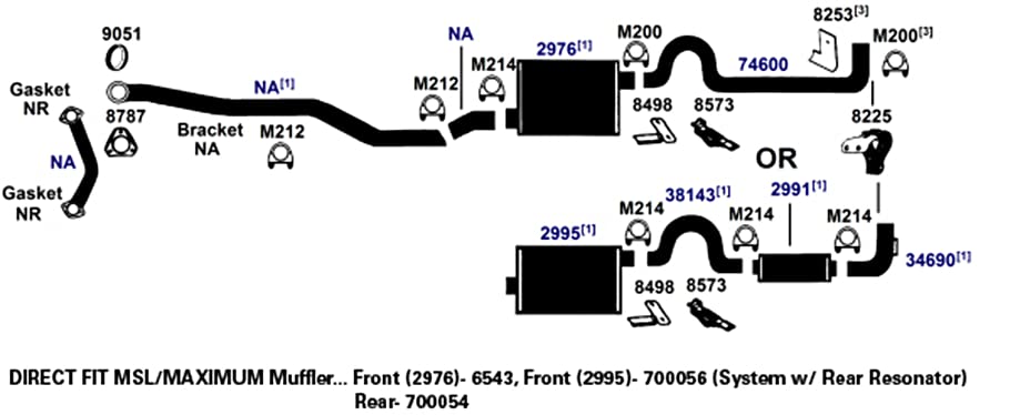 AP Exhaust Muffler 700056 - For Car & Truck Exhaust Systems