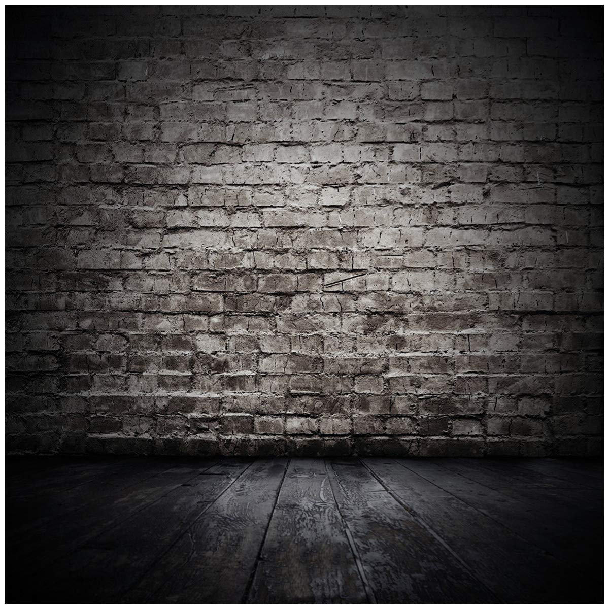 AIIKES 8X8FT Black Brick Backdrop - Vintage Wooden Photo Studio Background for Photography, Birthday Parties, Weddings & Events - Durable Antique Brick Wall Decor (Model 10-391)