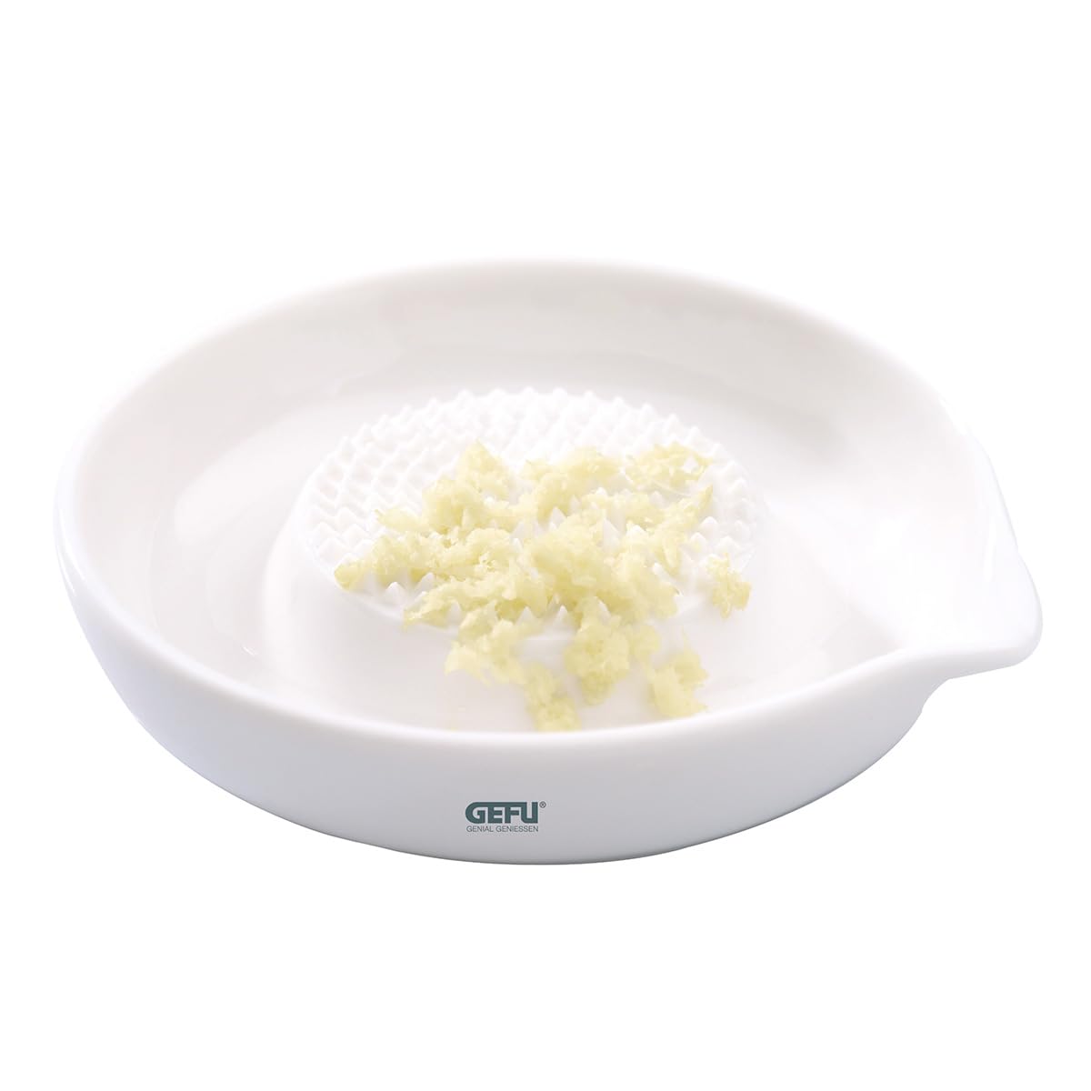 Premium GEFU Ceramic Ginger Grater - Stainless Steel Blade & Easy-Clean Design for Fresh Ginger, Garlic & Spices - Perfect for Cooking, Baking & Asian Cuisine