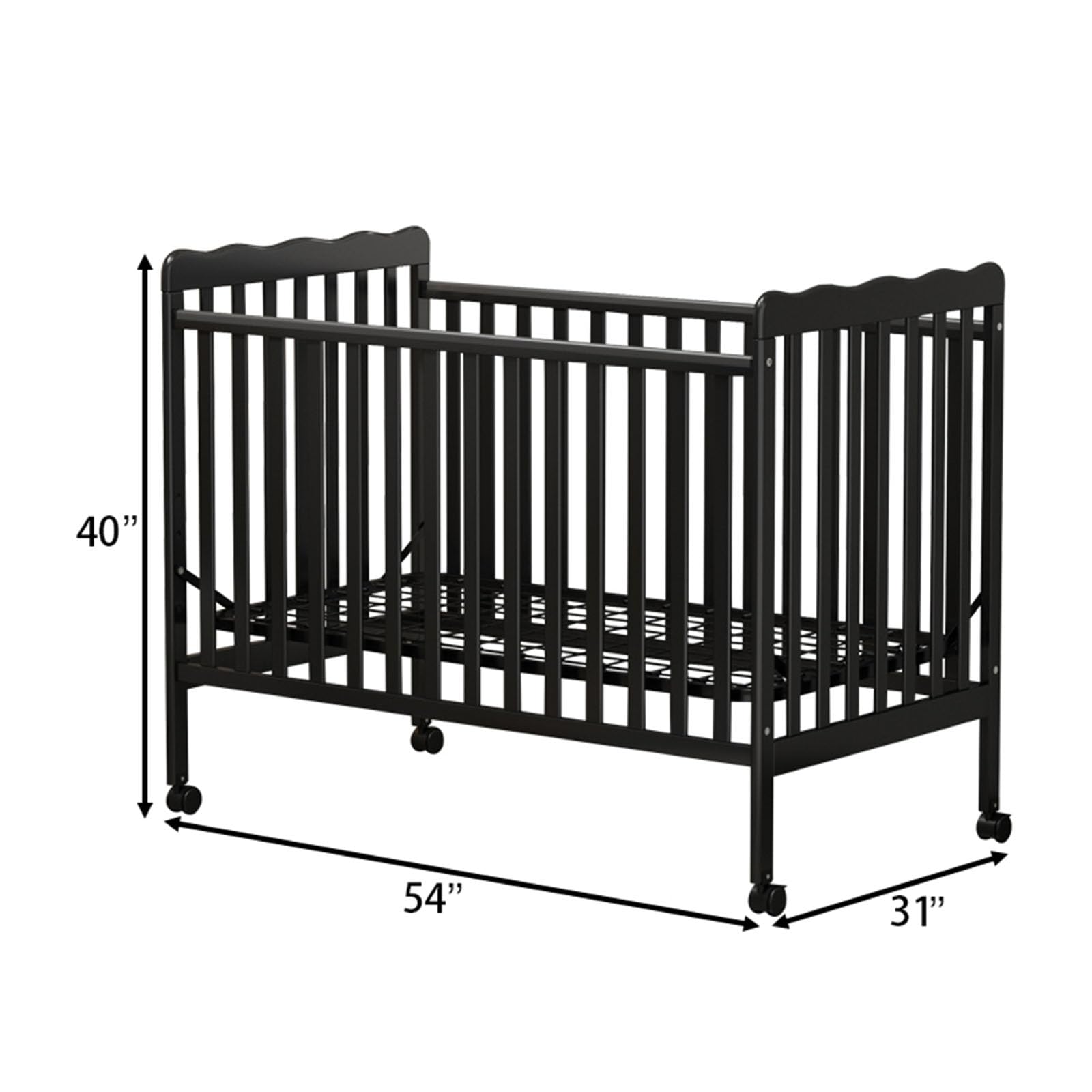 3-in-1 Convertible Baby Crib to Toddler Bed & Full Size Bed Frame - Safe & Adjustable Nursery Furniture for Newborns & Kids - Perfect for Small Spaces & Growing Families
