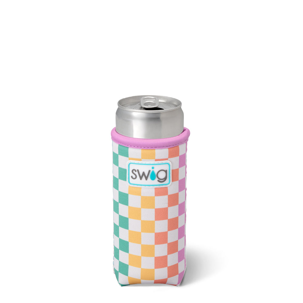 Check Mate Slim Can Cooler - Insulated Beer Can Holder for Cans & Bottles - Perfect for Beach, Pool, BBQ & Outdoor Parties