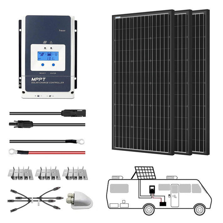 Acopower 200W Solar Panel Kit with 600W Mono Panel & 50A Controller - Perfect for RV, Boat, Off-Grid & Emergency Power Supply