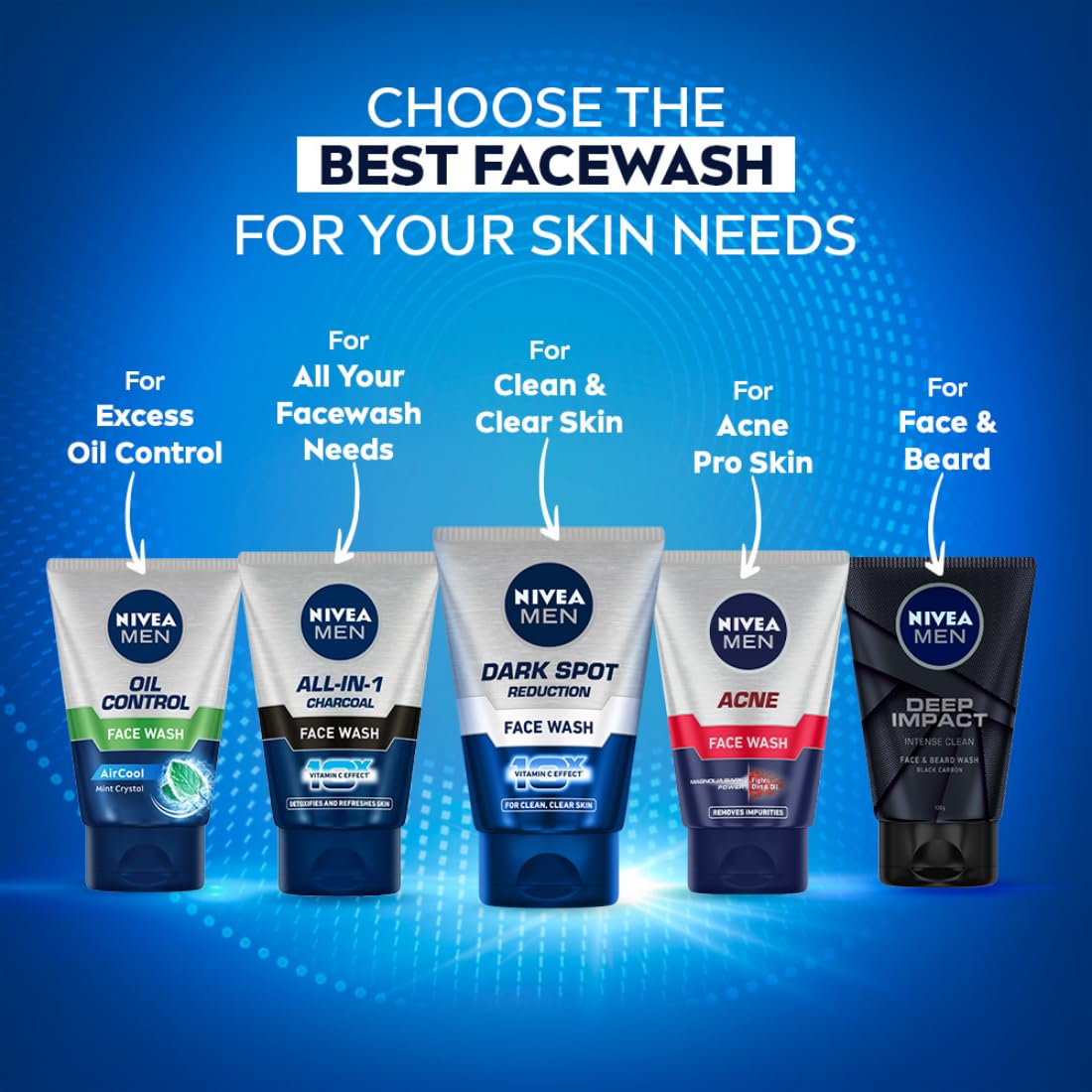 NIVEA MEN Acne Control Face Wash 50g with Magnolia Bark Extract | 12-Hour Oil Control for Oily Skin | Deep Cleansing to Fight Dirt & Excess Oil | Perfect for Summer Skincare & Daily Use