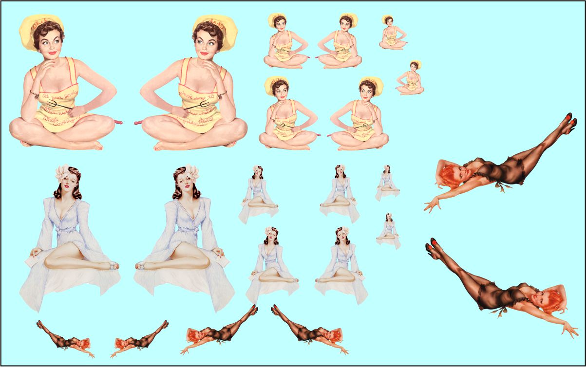 Pin Up Girls #16 Logo Water Slide Decals for Model Cars, Motorcycles & DIY Crafts - High Quality Custom Decal Stickers for Automotive, RC Models & Hobby Projects