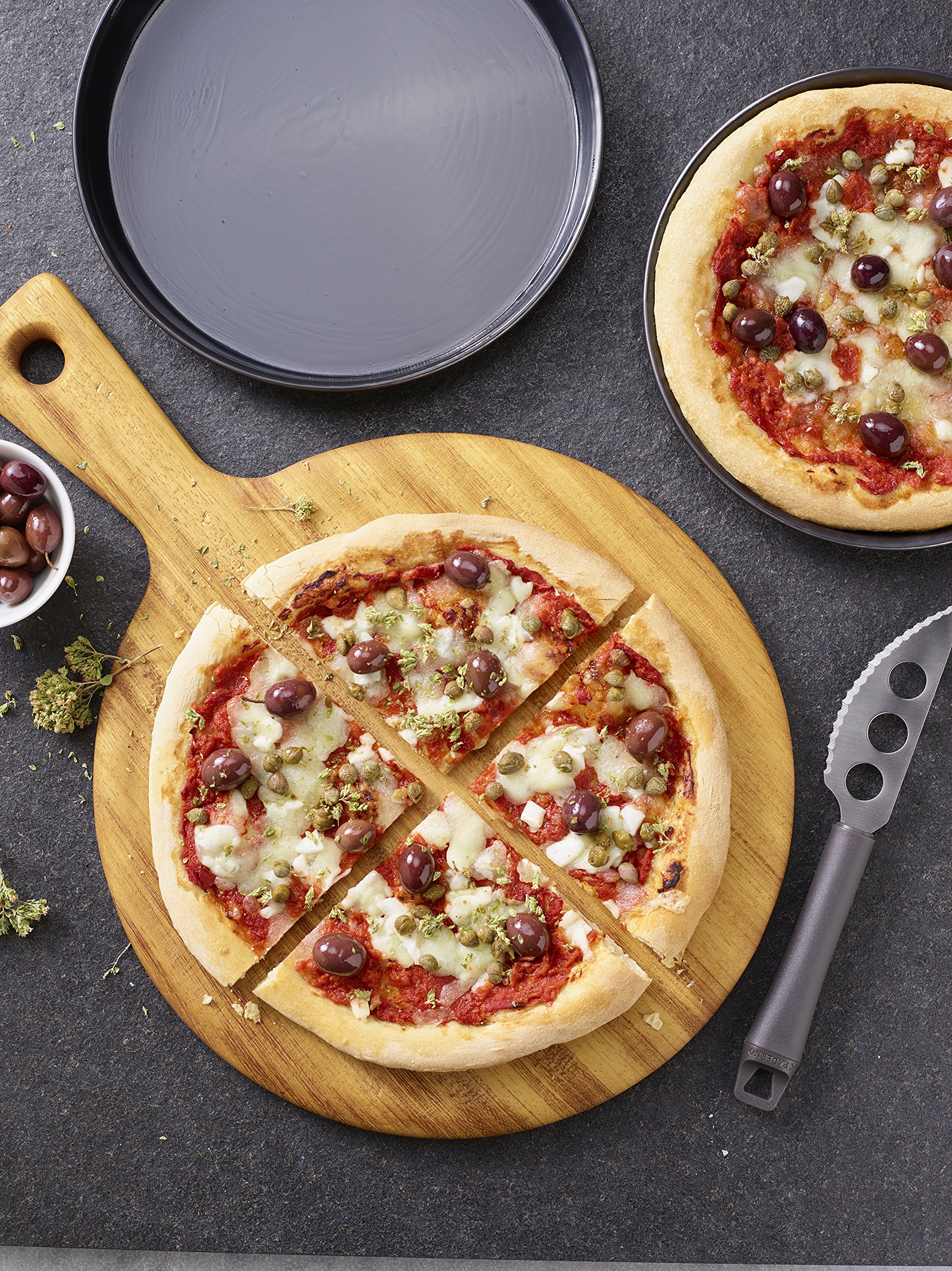 Premium 12-Inch Blue Cast Iron Pizza Pan - Heavy Duty, Non-Stick & Oven Safe - Perfect for Homemade Pizza, Baking & Roasting - Ideal for Home Kitchens, Restaurants & Outdoor Cooking