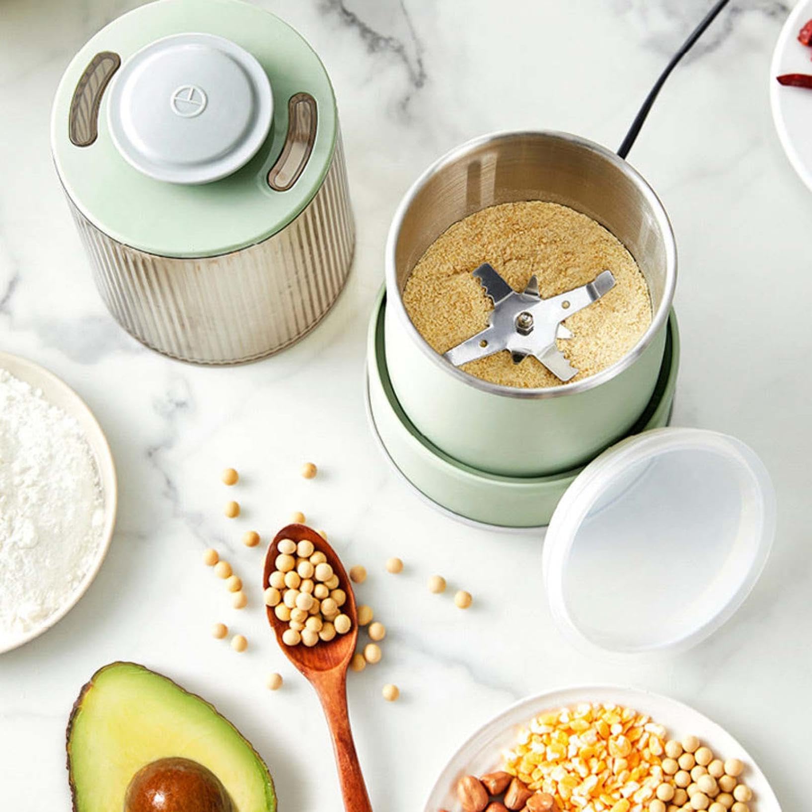 1PC High-Speed Multifunctional Grain Grinder - Portable Electric Grain Mill for Wheat, Corn, Rice & Spices - Perfect for Home Kitchen, Baking & Healthy Cooking
