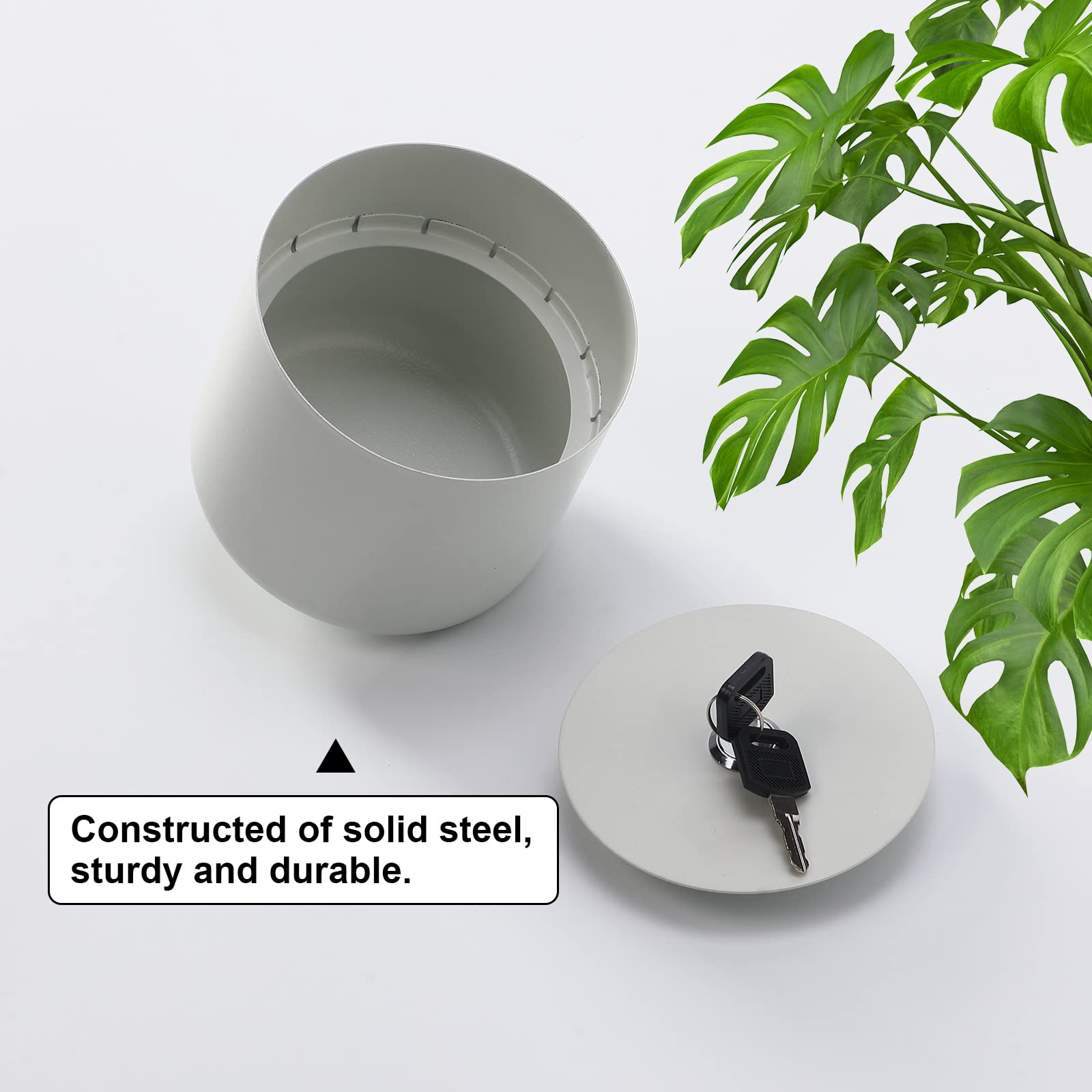 Flower Pot Diversion Safe with Key Lock - Hidden Secret Storage Box for Valuables, Fake Bottom Compartment (Plants Not Included) | Perfect for Home Security, Cash Stash & Emergency Hideout