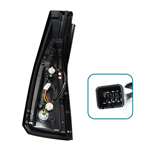 Spec-D Tuning Black LED Tail Lights for 2003-2007 Cadillac CTS - Left & Right Pair Assembly - Enhanced Visibility & Style for Night Driving & Custom Car Upgrades