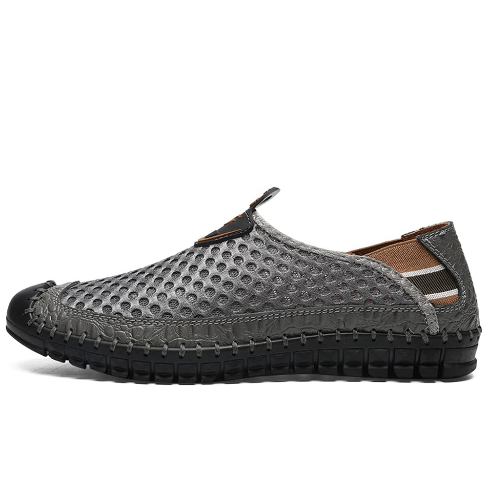 **Men's Water Shoes - Quick-Dry Mesh Slip-On Loafers for Walking, Beach, Pool & Outdoor Activities**