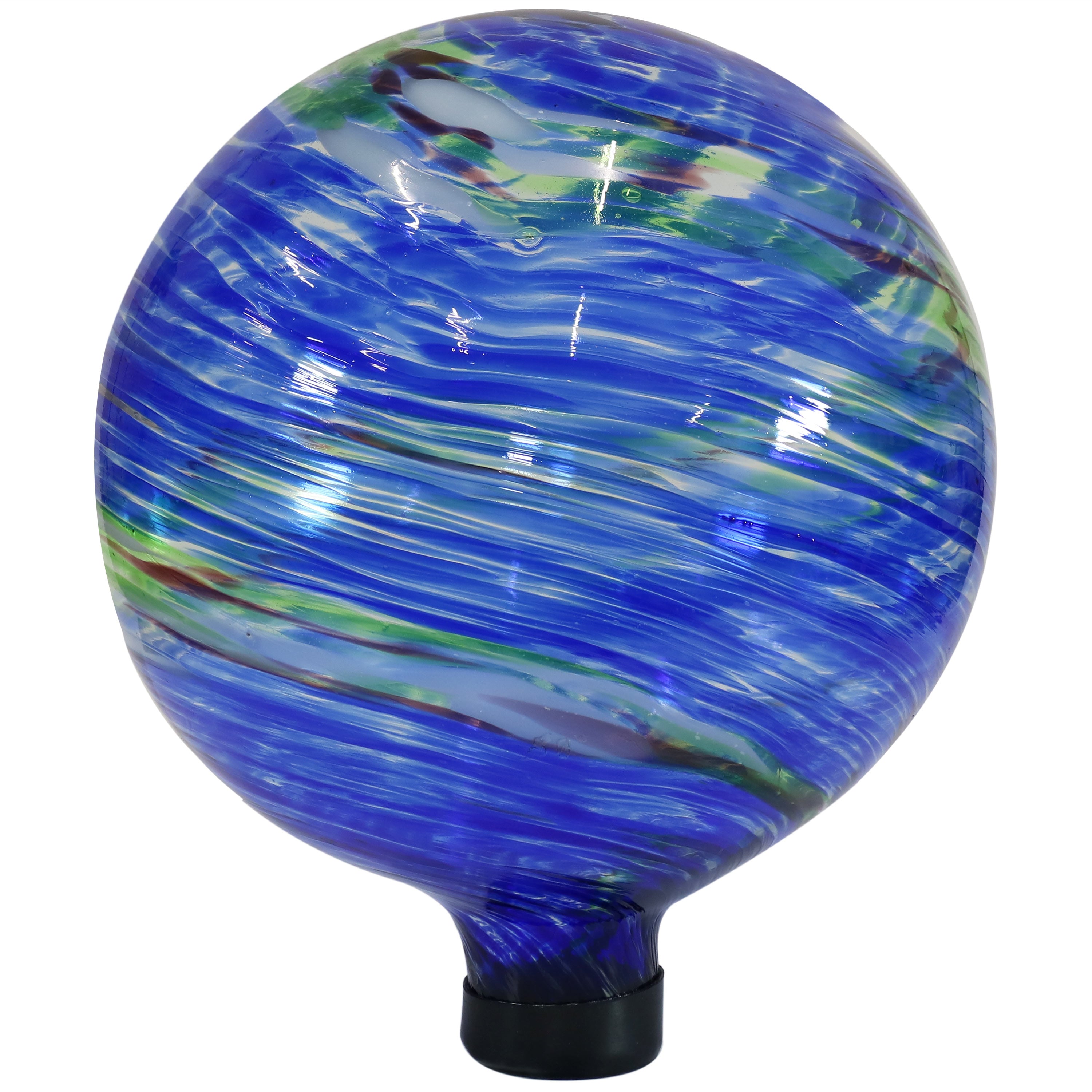 Sunnydaze 10-Inch Outdoor Glass Gazing Globe - Reflective Garden Decor for Patio, Yard & Landscaping - Perfect for Meditation Spaces & Zen Gardens