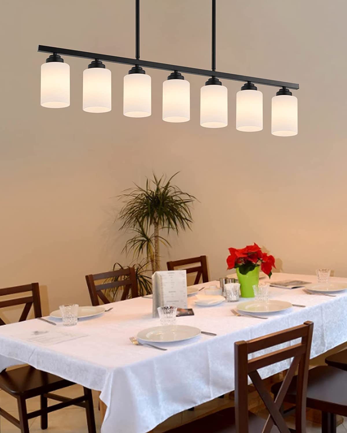 3-Pack White Frosted Glass Lamp Shades - Replacement Covers for Chandeliers, Wall Sconces & Pendant Lights - 1-5/8