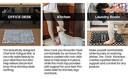 Premium Comfort Kitchen Mats (2-Pack) - Non-Slip Cushioned Floor Mats for Cooking & Standing - Perfect for Home Chefs & Baking Enthusiasts - Ideal for Kitchens, Restaurants & Food Prep Areas