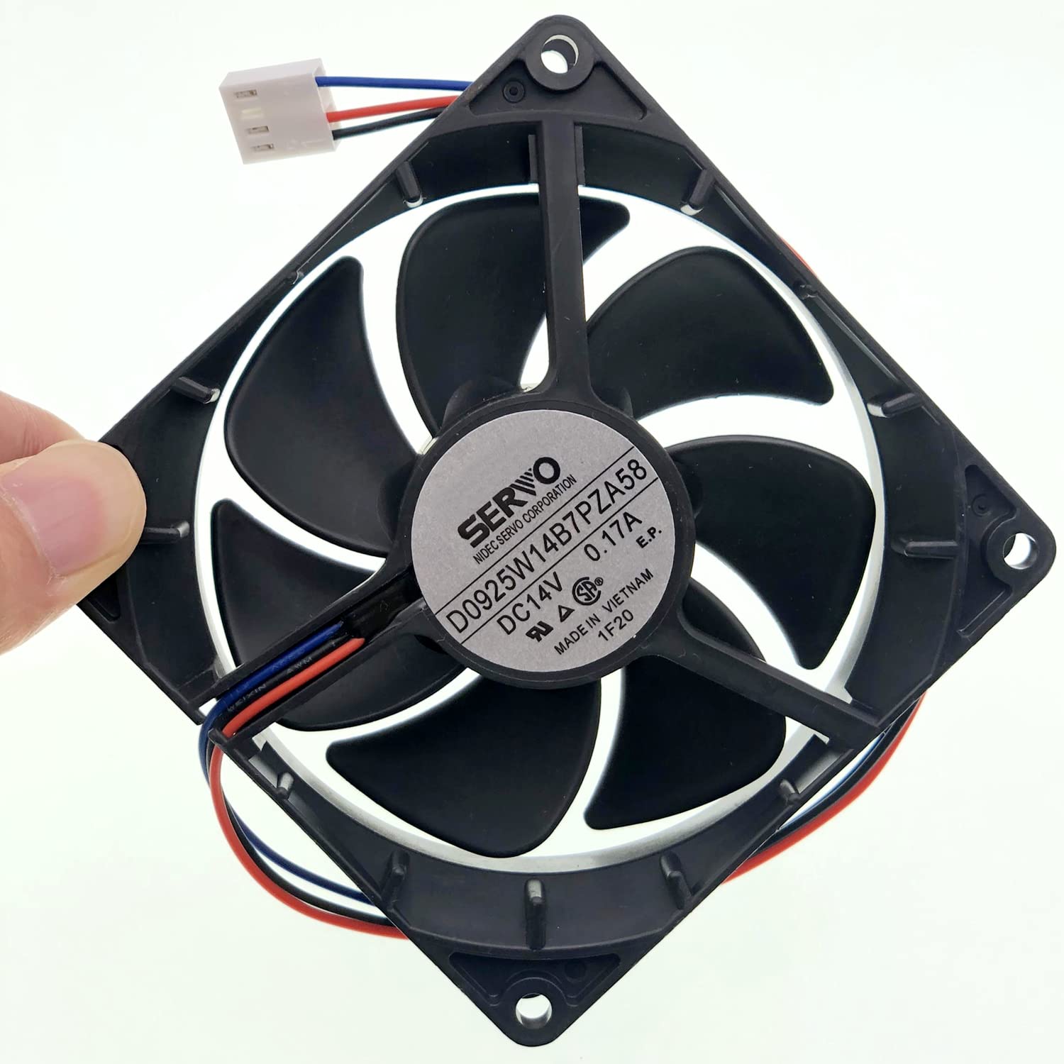 92x92x25mm 14V 0.17A IP55 Waterproof Cooling Fan - 3-Wire Silent PC Case Fan for Computer, Gaming Rig, Server Cabinet & Electronic Equipment Cooling