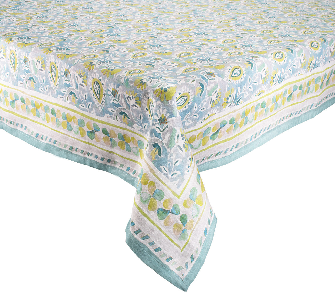 Premium Mira Tablecloth in Seafoam Green - Elegant Waterproof Table Cover for Dining Room, Kitchen, Party & Outdoor Events
