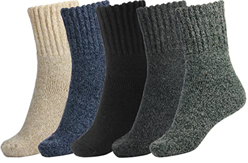 Gray Beige Blue Green Black -5 Pairs