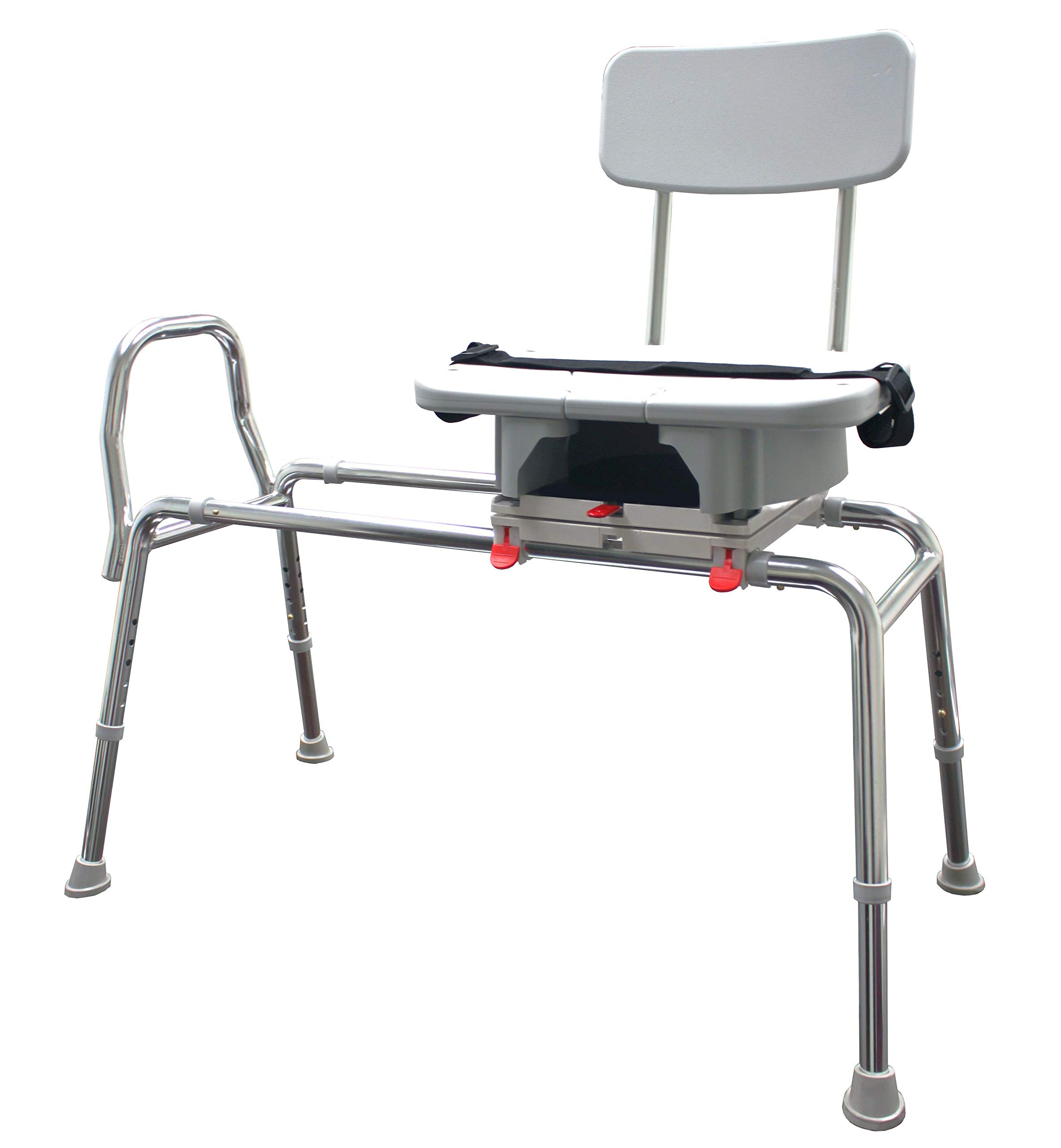 Eagle Health Supplies Adjustable Swivel Sliding Therapy Bench with Cutout - Ideal for Physical Therapy, Massage, and Home Rehabilitation Exercises