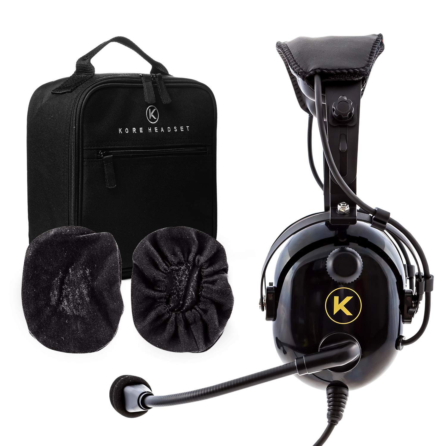 KA-1 Aviation Headset for Pilots - Premium 100% Cotton Washable Double Knit Ear Covers (Pair) - Perfect for Flight Training & Cockpit Use