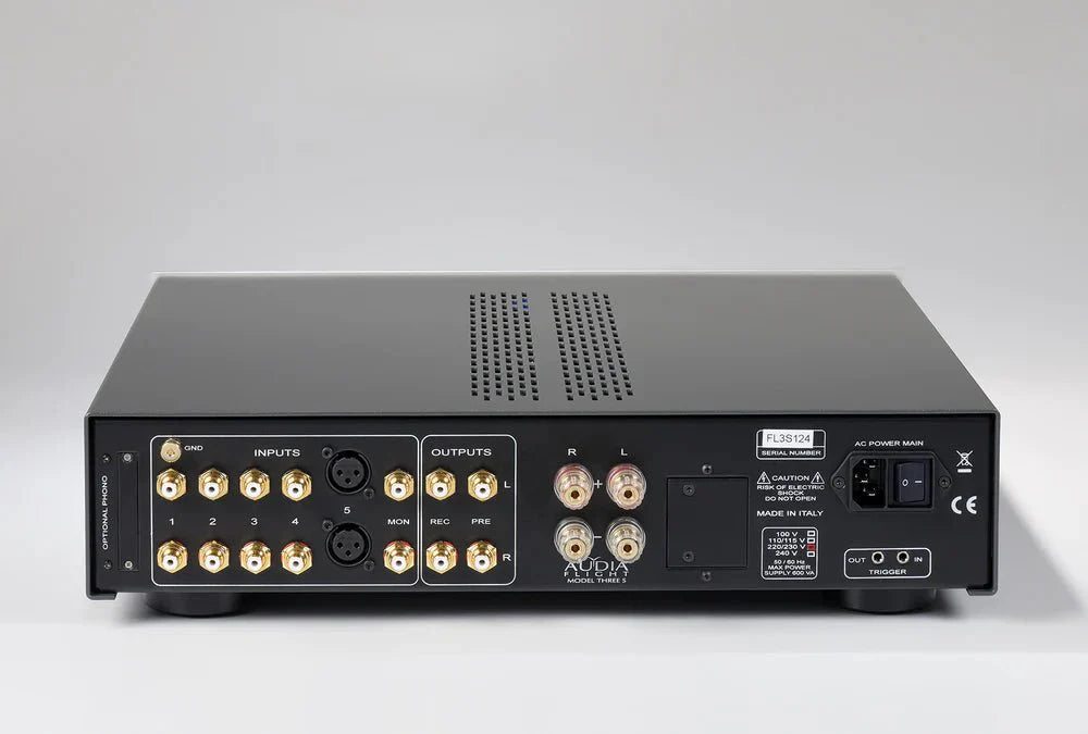 Audia Flight Three S Stereo Integrated Amplifier - High-End Audio System for Home Theater & Music Listening | Perfect for Audiophiles & Hi-Fi Enthusiasts