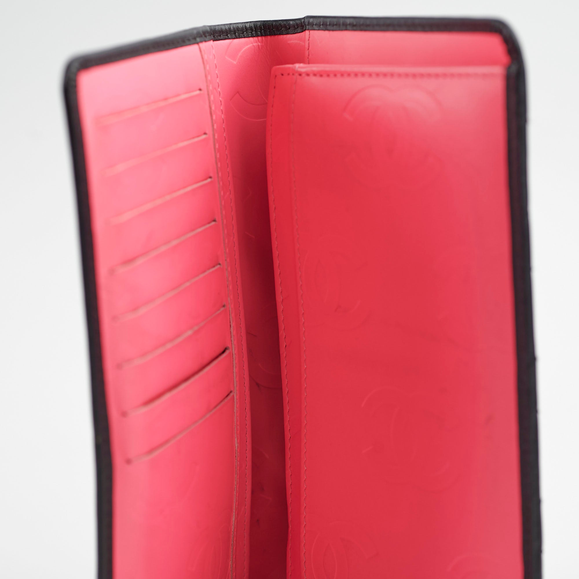 Chanel Cambon Long Flap Wallet in Calfskin Leather - Black & Pink for Women | Luxury Designer Handbag for Everyday Use & Special Occasions