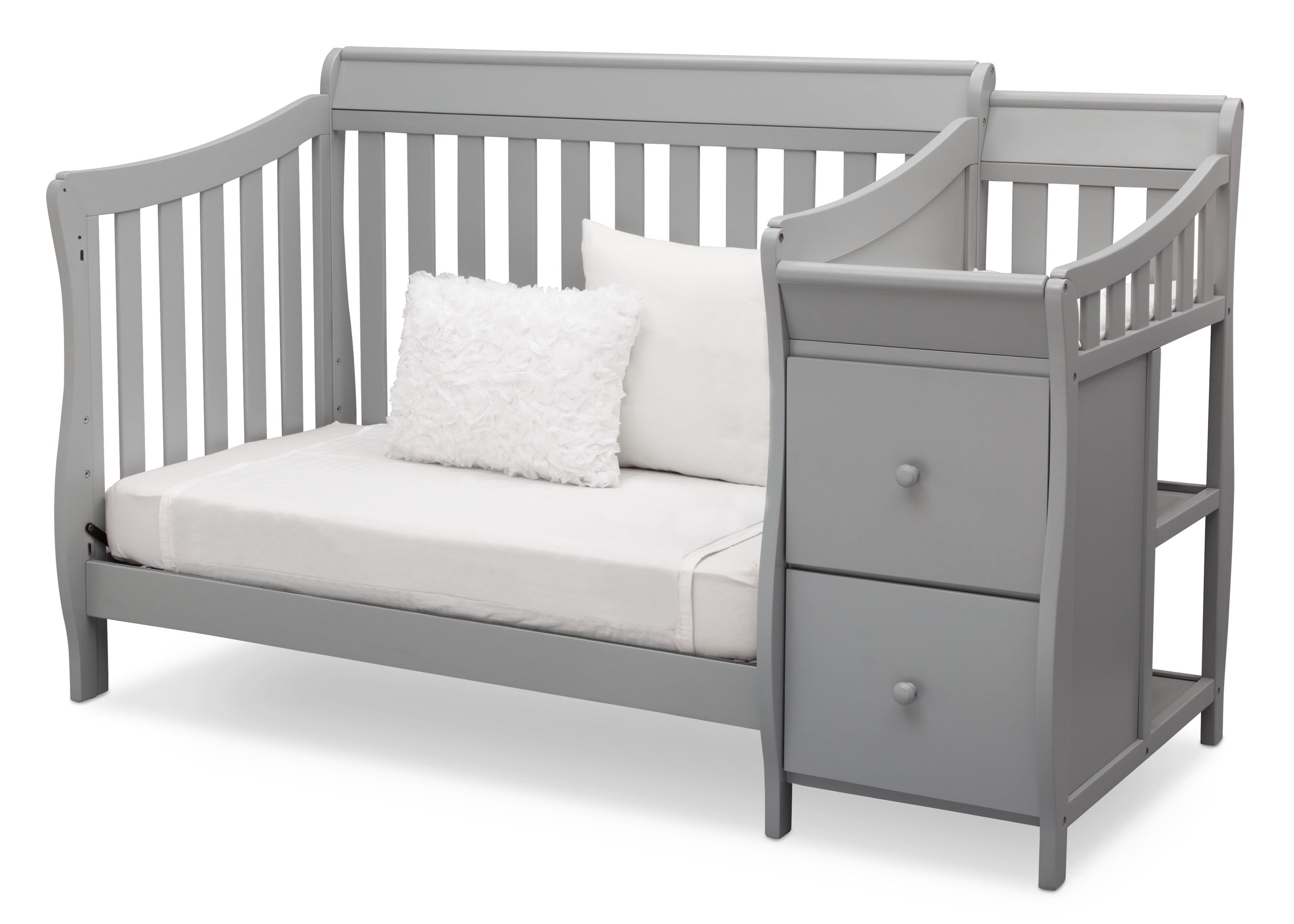 Bentley S Convertible Crib with Changer - 3-in-1 Baby Crib to Toddler Bed & Dresser - Nursery Furniture for Newborns & Infants - Perfect for Bedrooms & Daycare Centers