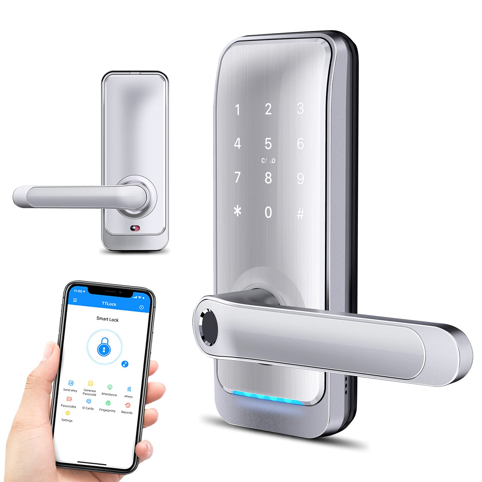 Smart Deadbolt Door Lock - Keyless Entry with Keypad, Fingerprint & Bluetooth - WiFi Enabled Digital Front Door Lock for Home & Apartment Security | Perfect for Smart Homes, Rentals & Vacation Properties by Luston