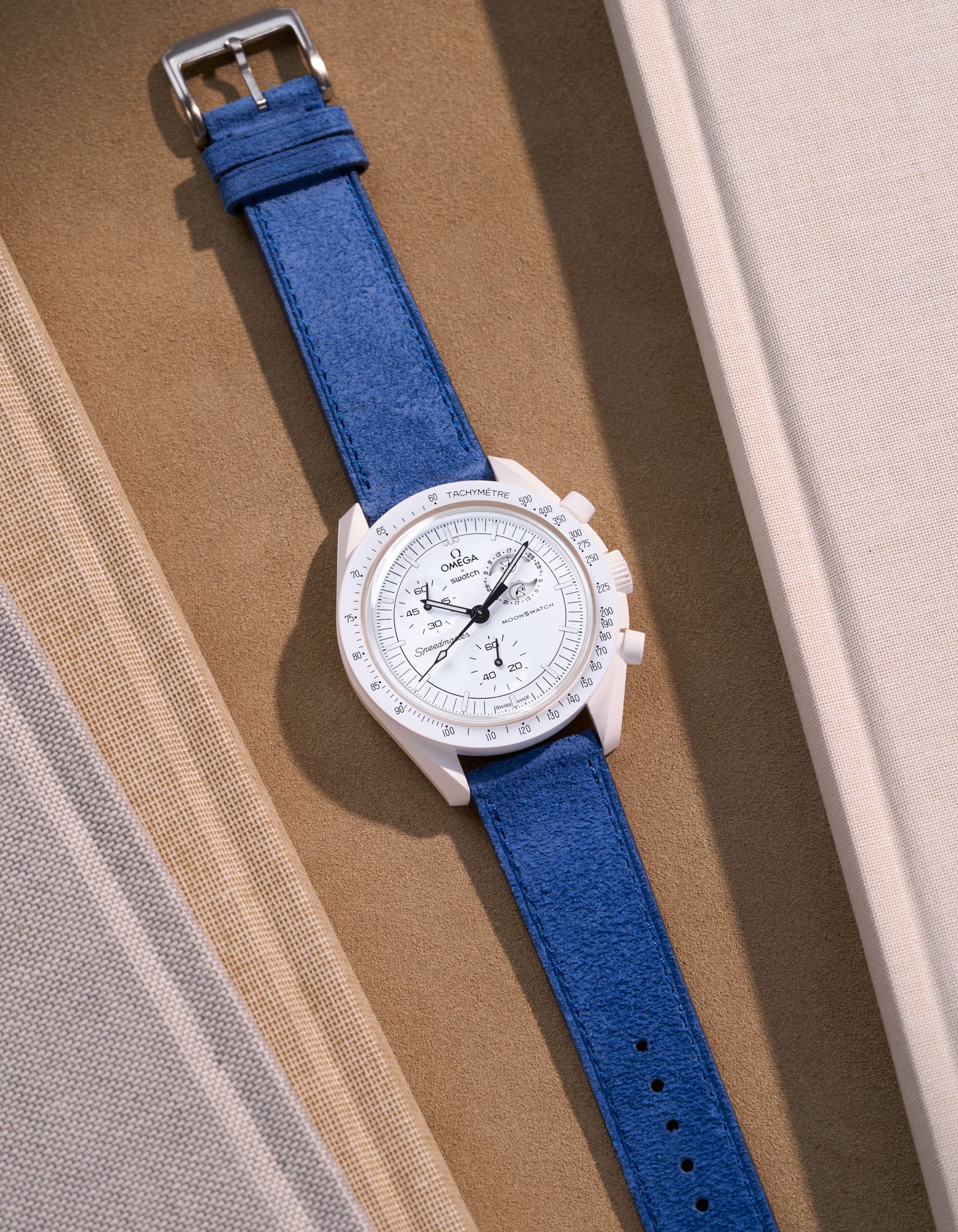 Omega X Swatch Mission to the Moonphase Full Moon Genuine Leather Watch Straps - Replacement Band for Moon Watch - Perfect for Dress Watches, Casual Wear & Space-Themed Collections