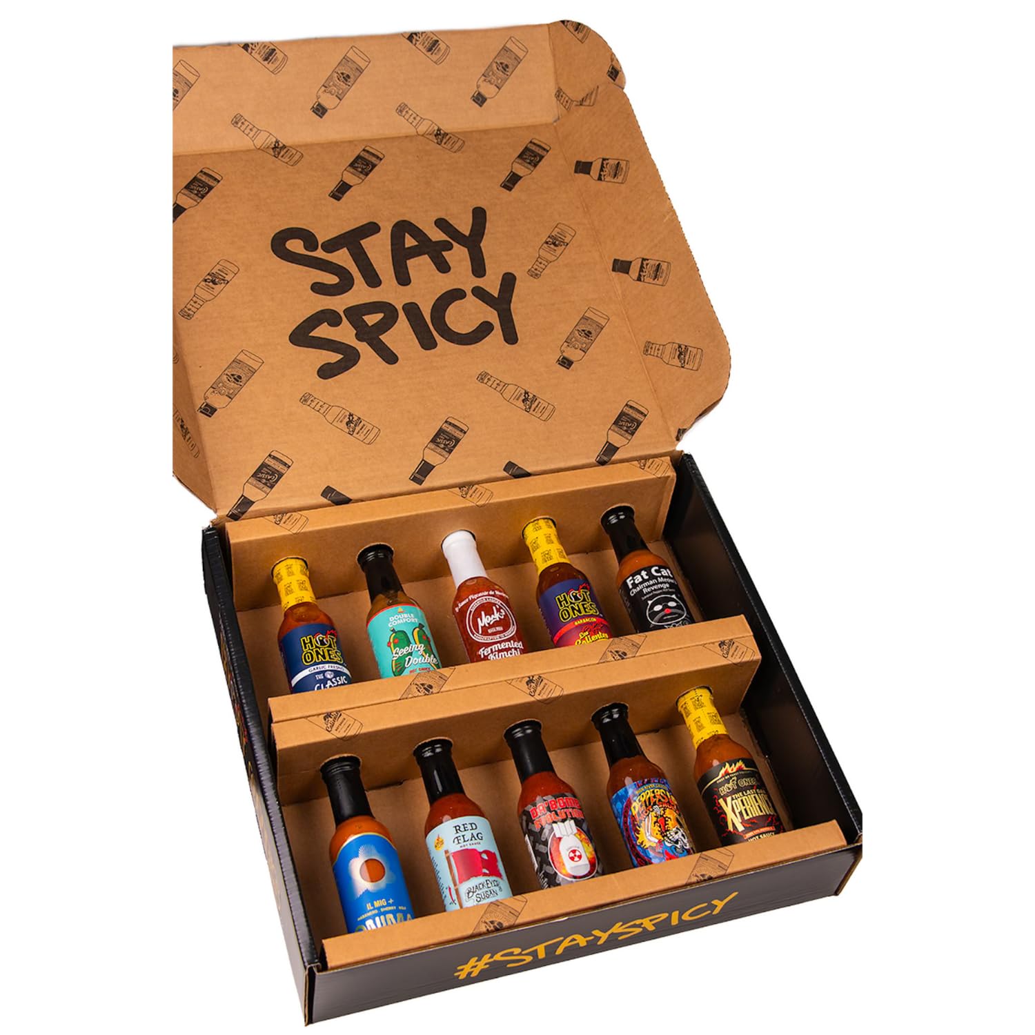 Hot Ones Season 24 Hot Sauce Gift Set - 10-Pack Small Batch Hot Sauce Sampler with Natural Ingredients (5 fl oz Bottles) - Perfect for Spicy Food Challenges, Gifts & Flavor Exploration