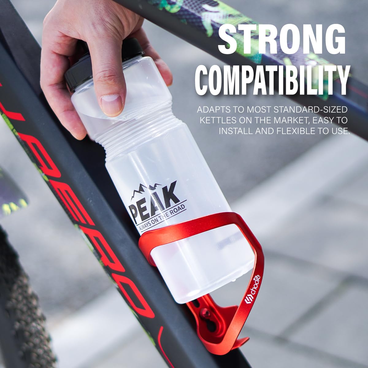Chooee Bike Water Bottle Holder - Aluminum Bicycle Water Bottle Cage for Road & Mountain Bikes (2-Pack) | Lightweight, Durable Cycling Accessory for Hydration on Long Rides & Commutes