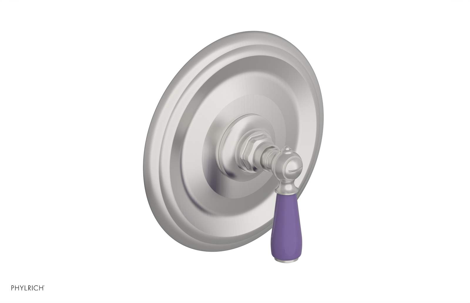 Jamestown Thermostatic Shower Trim Kit - Modern Lever Handle with Purple Accents (Model 4-735) for Bathroom Renovation & Luxury Spa Experience