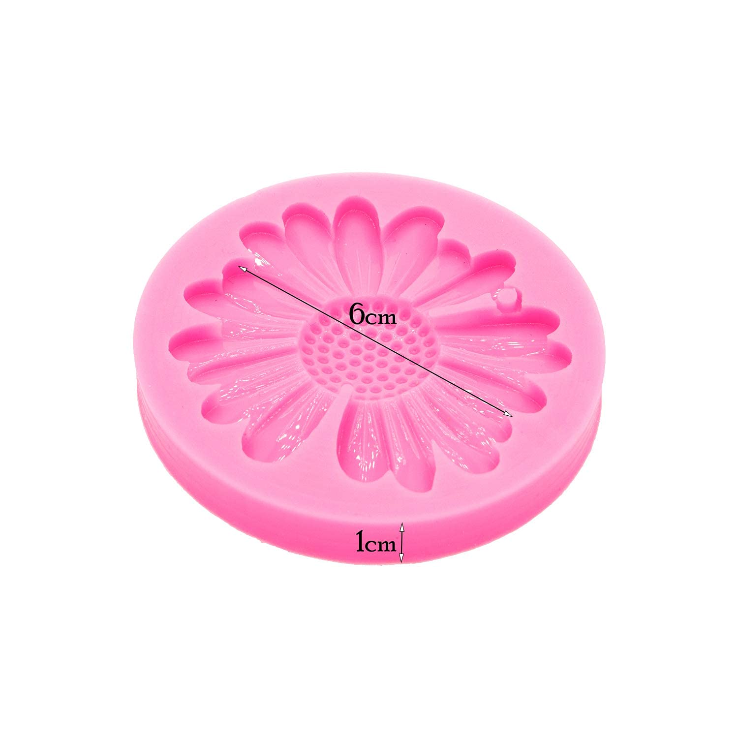 Shiny Glossy Chrysanthemum Keychain Silicone Mold - Daisy Flower Shape Epoxy Resin Craft Mold for DIY Jewelry Making, Necklace Pendant & Keychain Creation - Perfect for Handmade Gifts, Resin Art Projects & Crafting Enthusiasts