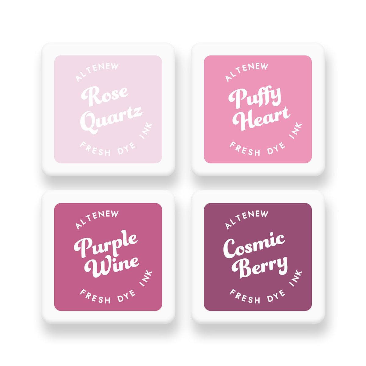 Rose Petal Fresh Dye Ink Mini Cube Set - 24 Vibrant Colors for Card Making, Scrapbooking & DIY Crafts - Perfect for Stamping, Watercolor Effects & Mixed Media Art Projects