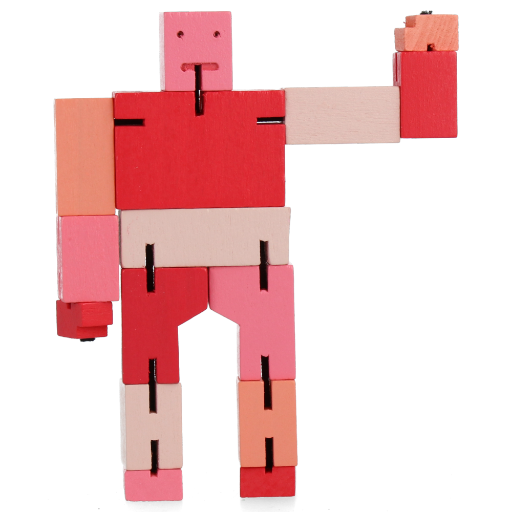 Micro Cubebot Red - Mini Puzzle Robot Toy for Kids & Adults - Fun Stress Relief & Desk Decor for Home & Office