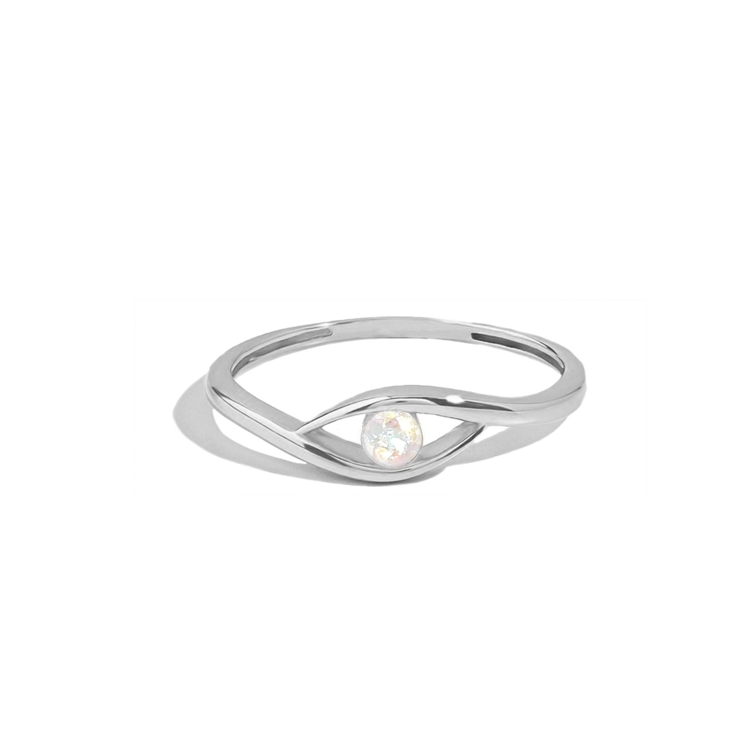 Serene Circle Memorial Ashes Ring - Elegant Keepsake for Loved Ones | Perfect for Remembrance & Special Occasions