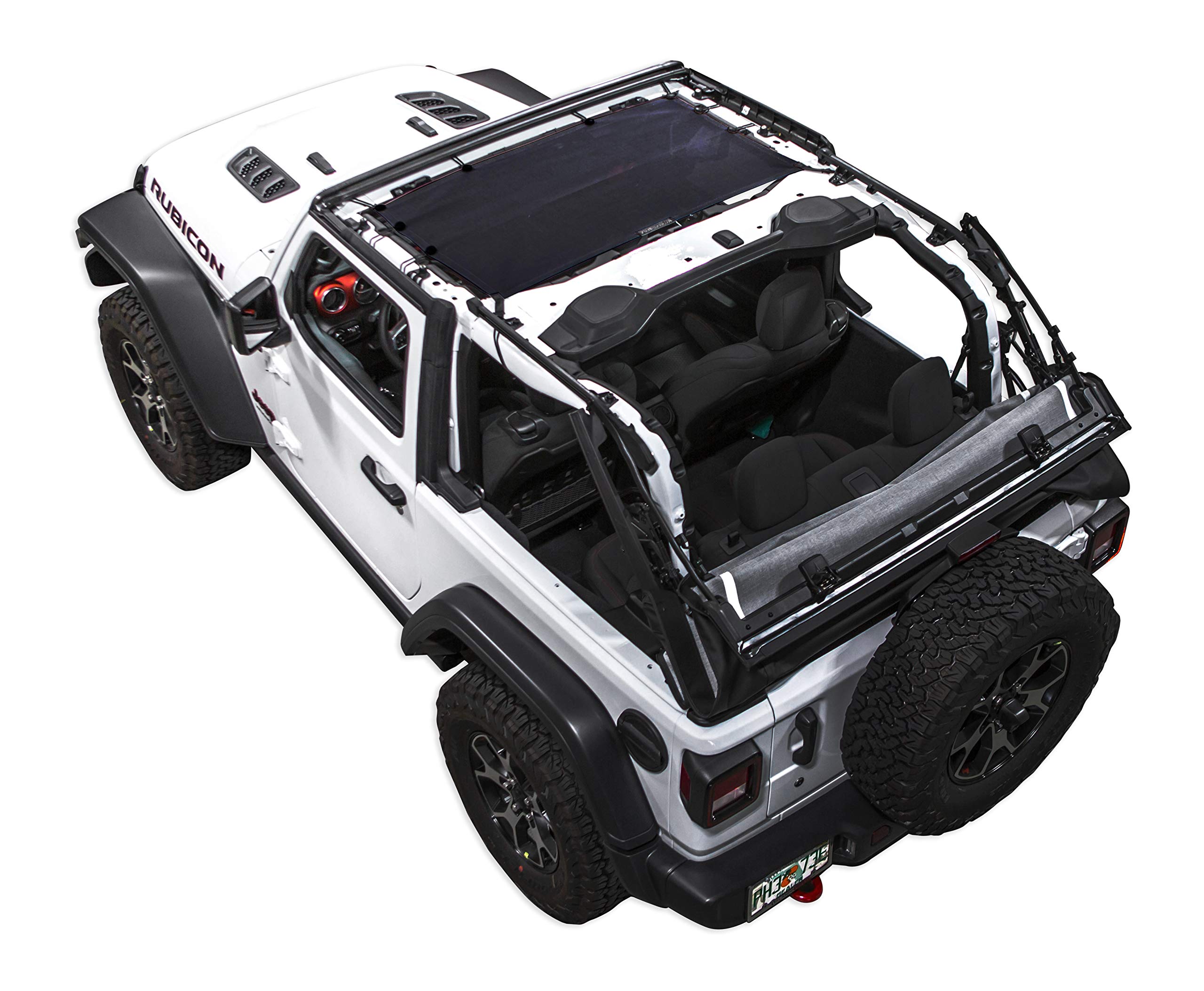 Spiderwebshade JLKINI Bikini Mesh Shade Top for Jeep Wrangler JL (2018-Current) | Black UV Protection Sunshade | Made in USA | Perfect for Off-Roading, Beach Trips & Summer Adventures