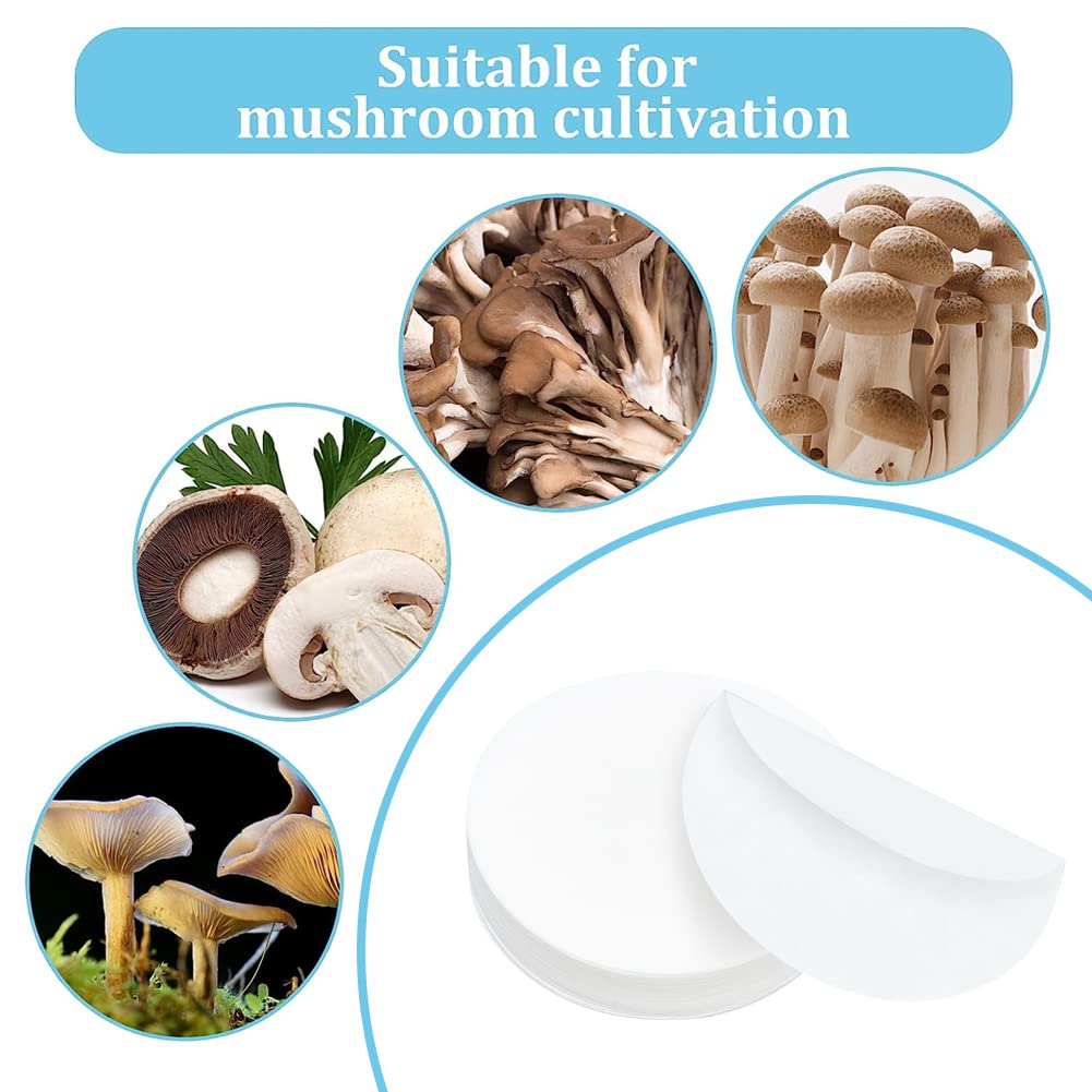 GORGECRAFT 100PCS 90mm High-Quality Synthetic Filter Discs - Cellulose Filter Paper for Buchner Funnel, Medium Speed Filtration, Mushroom Cultivation & Lab Use - Ashless, Circular Funnel Filters for Scientific Experiments & Coffee Brewing