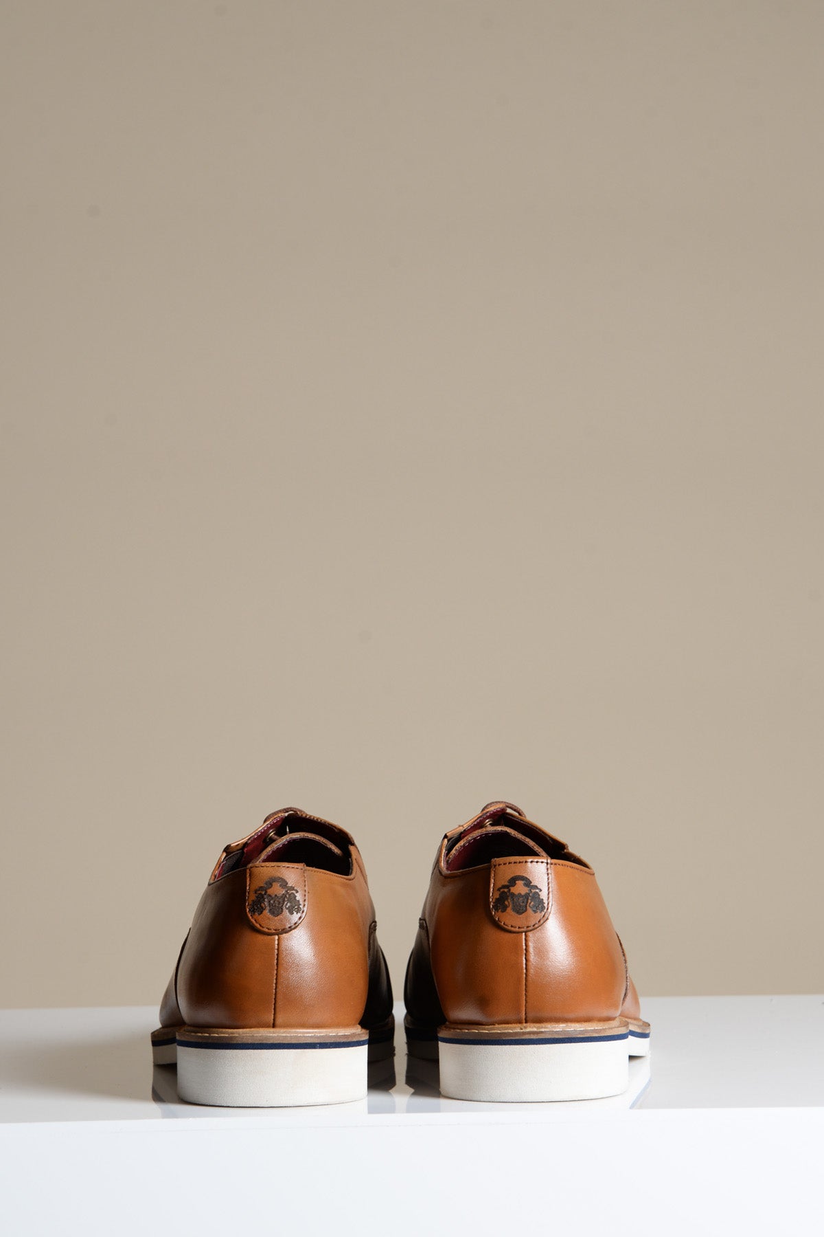 GAVIN Men's Tan Leather Cap Toe Oxford Dress Shoes - Classic Formal Business & Wedding Attire