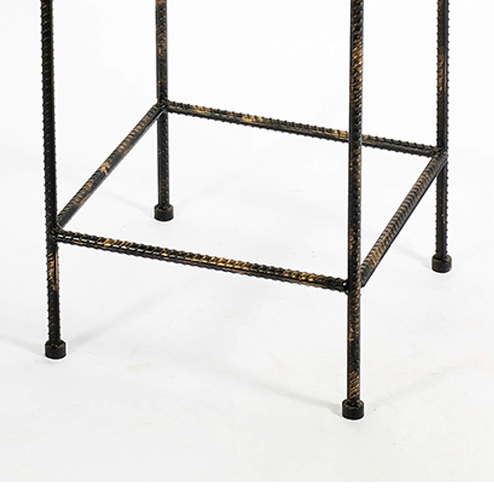 Benjara BM216725 Large Black Scrolled Metal Frame Plant Stand with Square Top - Perfect for Indoor/Outdoor Home Decor, Garden, Patio & Living Room