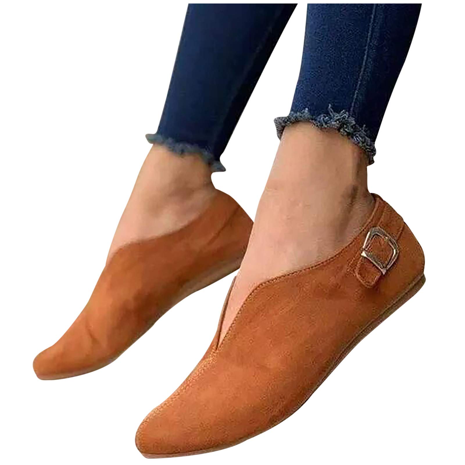 **Women's Comfortable Pointed Toe Loafers - Slip On Office Flats & Closed Toe Pumps for Work, Casual & Professional Wear**    (Note: 