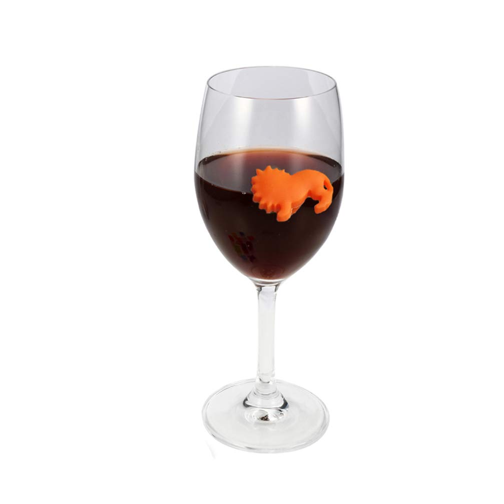 24pcs Silicone Wine Glass Charms - Sea & Land Animal Drink Markers for Parties, Nautical Theme Events & Beach Weddings - Reusable Cup Identifiers for Wine Bottles & Glasses