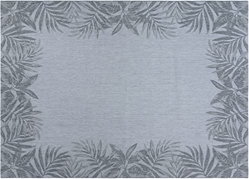 Palm Tree Border Cream Gray